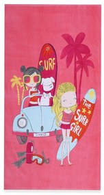 Πετσέτα Θαλάσσης Παιδική Surfer Girls Pink Nef-Nef Θαλάσσης 70x120cm 100% Βαμβάκι