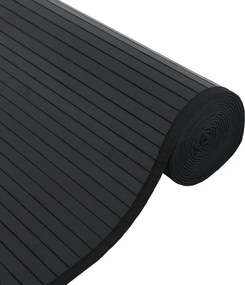 vidaXL Χαλί Ορθογώνιο Μαύρο 100 x 1000 εκ. Μπαμπού