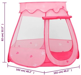 Παιδική Σκηνή Ροζ 102x102x82 εκ. με 250 Μπάλες - Ροζ