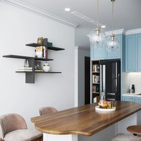 Ράφι Τοίχου Ανθρακί LEO 123x22x80,5