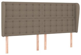 vidaXL Κεφαλάρι με Πτερύγια Taupe 203x23x118/128 εκ. Υφασμάτινο