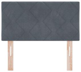 vidaXL LED Υποστρώ Σχεδιασμού Διαμαντένιων Μπλοκ Σκοτεινού Γκρι 80 cm Βελούδο