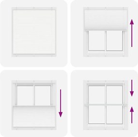 vidaXL Πλισέ περσίδα Λευκό 120x100 cm Πλάτος υφάσματος 119,4 cm