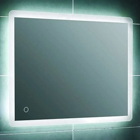 Καθρέπτης Μπάνιου Σκέτος Nora 77-0143 Με Φως Led Touch 90x70cm Clear Gloria Glass