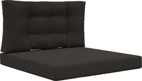 vidaXL Μαξιλάρι Καναπέ Εξωτερικού Χώρου 2 pcs Μαύρο Πολυεστέρας
