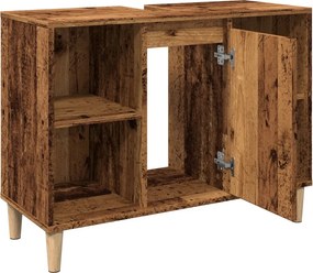 vidaXL Ντουλάπι Μπάνιου Παλαιό Ξύλο 80x33x60εκ. από Επεξεργασμένο Ξύλο