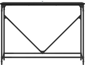 vidaXL Τραπέζι κονσόλας Μαύρη Οξυά 102 x 23 x 75 εκ Επεξεργασμένο ξύλο
