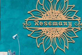 Intra απο ξύλο plywood 3mm-4mm πάχος – Σημάδι με όνομα Sunflower Art Wall Art Cut Laser Δίασταση 40x30 cm INTRAFABR-100304826