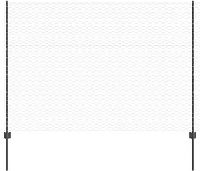 vidaXL Φράκτης με Στυλό Γκρι 150x2500 cm Ατσάλι