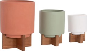 ΣΕΤ 3 ΓΛΑΣΤΡΕΣ ΜΕ TEAK ΒΑΣΕΙΣ TANTI HM4685 FIBER CEMENT ΣΕ 3 ΧΡΩΜΑΤΑ