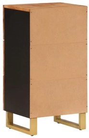vidaXL Βοηθητικό Έπιπλο Καφέ/Μαύρο 40x33,5x75 εκ. Μασίφ Ξύλο Μάνγκο