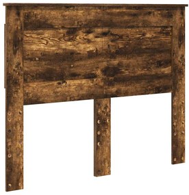 vidaXL Κεφαλάρι με κεφαλάρι Καπνιστό Δρύς 135 cm Επεξεργασμένο ξύλο