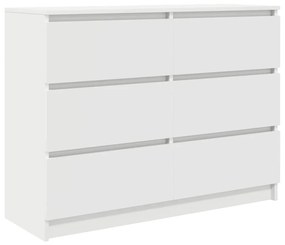 vidaXL Sideboard Λευκό 100x35x76 cm Κατασκευασμένο ξύλο