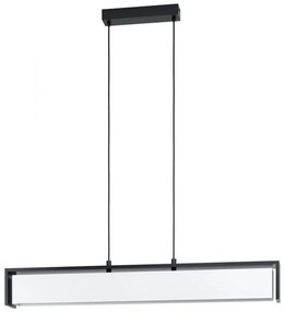 Φωτιστικό Οροφής-Ράγα Led Valdegrano-C 98445 Ble-Rgb/Cct 2700-6500K Black-White Eglo Fabric, Wood, Metal