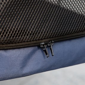 PawHut Καρότσι Σκύλου έως 20kg Πτυσσόμενο Μαξιλάρι 3 Πλαϊνές Τσέπες 102 cm x 62 cm x 105 cm Μπλε