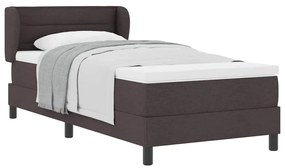 vidaXL Κρεβάτι box spring με στρώμα με στρώμα Σκούρο καφέ Σκούρο καφέ