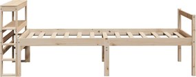 vidaXL Senior Bed Φυσικό 90 x 190 cm Solid pine wood, plywood slats