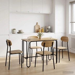 vidaXL Τραπεζαρία 100 x 50 x 75 cm Επεξεργασμένο Ξύλο Artisan Δρυς