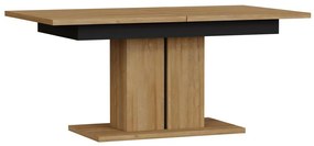 Πολυμορφικό τραπέζι σαλονιού Orlando S113, Grandson δρυς, Γραφίτης, 52x64x114cm, Ινοσανίδες μέσης πυκνότητας, Γωνιακό | Epipla1.gr