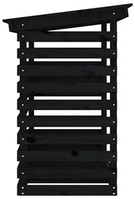 vidaXL Ραφιέρα Καυσόξυλων Μαύρο 108x73x108 εκ. από Μασίφ Ξύλο Πεύκου