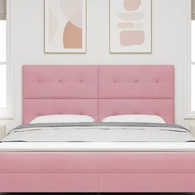 vidaXL Κεφαλάρι με κεφαλάρι Ροζ 180 cm Τεχνητό Δέρμα