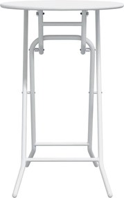 vidaXL Τραπέζι Κήπου Λευκό 50 x 50 x 72 cm Μέταλλο