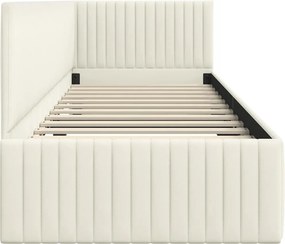 vidaXL Κρεβάτι Γωνίας Κρεμ 80 x 200 cm Βελούδο