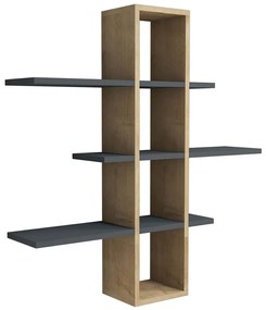 Ραφιέρα Τοίχου Ardo 835PUQ1640 96x19,6x101cm Oak-Anthracite