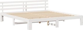 vidaXL Σκελετός Κρεβατιού Λευκό 200 x 200 cm Στερεά ξυλεία πεύκου