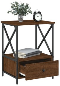 vidaXL Κομοδίνο Καφέ Δρυς 50 x 41 x 65 εκ. από Επεξεργασμένο Ξύλο