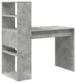 vidaXL Γραφείο Γκρι σκυροδέματος 113 x 54 x 120 εκ. Επεξεργασμένο ξύλο