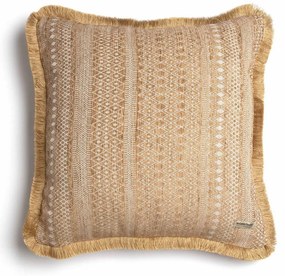 Μαξιλαροθήκη Διακοσμητική Olympos Trimming Beige Sand Aslanis Home 60Χ60 Βαμβάκι-Chenille