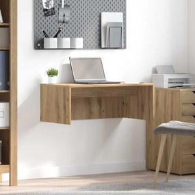 vidaXL Επιτοίχιο γραφείο Επιτοίχιο Artisan Oak 80 x 45 x 30 εκ