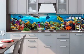Αυτοκόλλητη φωτοταπετσαρία για θαλάσσια πλάσματα κουζίνας - 350x60