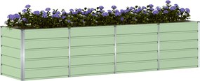 vidaXL Γλάστρα Πράσινο 320 x 80 x 75 εκ. Ατσάλι