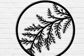 Σετ των 2 Intra απο ξύλο plywood 3mm-4mm πάχος κοπής με λέιζερ μεταλλικού τοίχου Branch Δίασταση 40x40 cm INTRAFABR-119072775