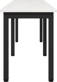 vidaXL παγκάκι Λευκό 160 x 35 x 45 cm Στερεά ξυλεία πεύκου