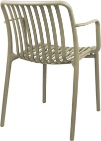 Πολυθρόνα Zoi pakoworld pp cappuccino 55.5x57.5x79εκ