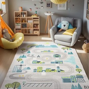 Beauty Home Χαλί παιδικό Fun Art 9560 120x180 Γκρι