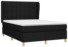 ΚΡΕΒΑΤΙ BOXSPRING ΜΕ ΣΤΡΩΜΑ ΜΑΥΡΟ 140X190 ΕΚ. ΥΦΑΣΜΑΤΙΝΟ 3128519