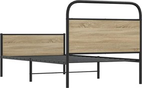 vidaXL Πλαίσιο Κρεβατιού Χωρ. Στρώμα Sonoma Δρυς 90x190 εκ Επεξ. Ξύλο
