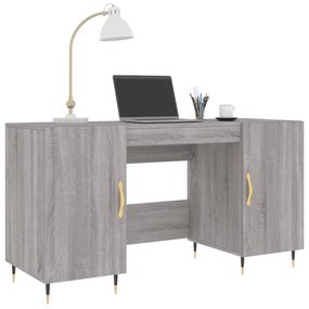 vidaXL Γραφείο Γκρι Sonoma 140 x 50 x 75 εκ. από Επεξεργασμένο Ξύλο
