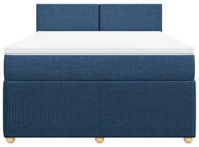 ΚΡΕΒΑΤΙ BOXSPRING ΜΕ ΣΤΡΩΜΑ ΜΠΛΕ 140X200 ΕΚ. ΥΦΑΣΜΑΤΙΝΟ 3287478