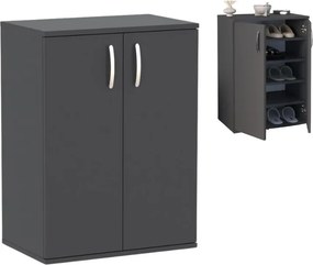 Παπουτσοθήκη - Ντουλάπι Manolo Megapap χρώμα ανθρακί 60x38x81,4εκ.