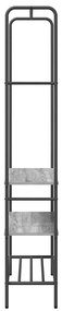 vidaXL Ράφι ρούχων με ράφια Γκρι sonoma 77 x 30 x 171 εκ