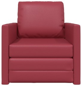 vidaXL Κρεβάτι-Σοφά 2 σε 1 Μπορντό 74x77x81 εκ. Συνθετικό δέρμα