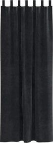 vidaXL Κουρτίνες συσκότισης 2 pcs Μαύρο 140 x 245 cm Βελούδο