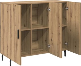 vidaXL Πλαϊνό γραφείο Artisan Oak 90 x 34 x 80 εκ. Επεξεργασμένο ξύλο