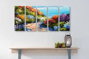 Εικόνα 5 μερών λουλουδάτη θάλασσα - 100x50