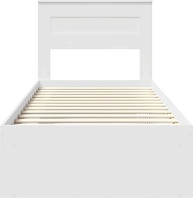 vidaXL Σκελετός Κρεβατιού Λευκό 75 x 190 cm Στερεά ξυλεία πεύκου